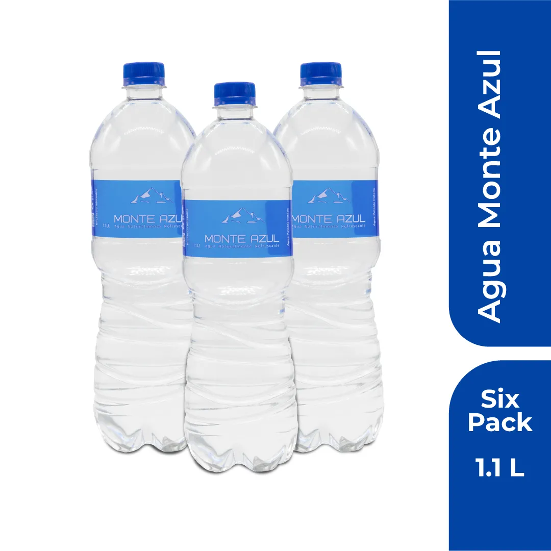 Six pack de Agua Monte Azul de 1.1 litros