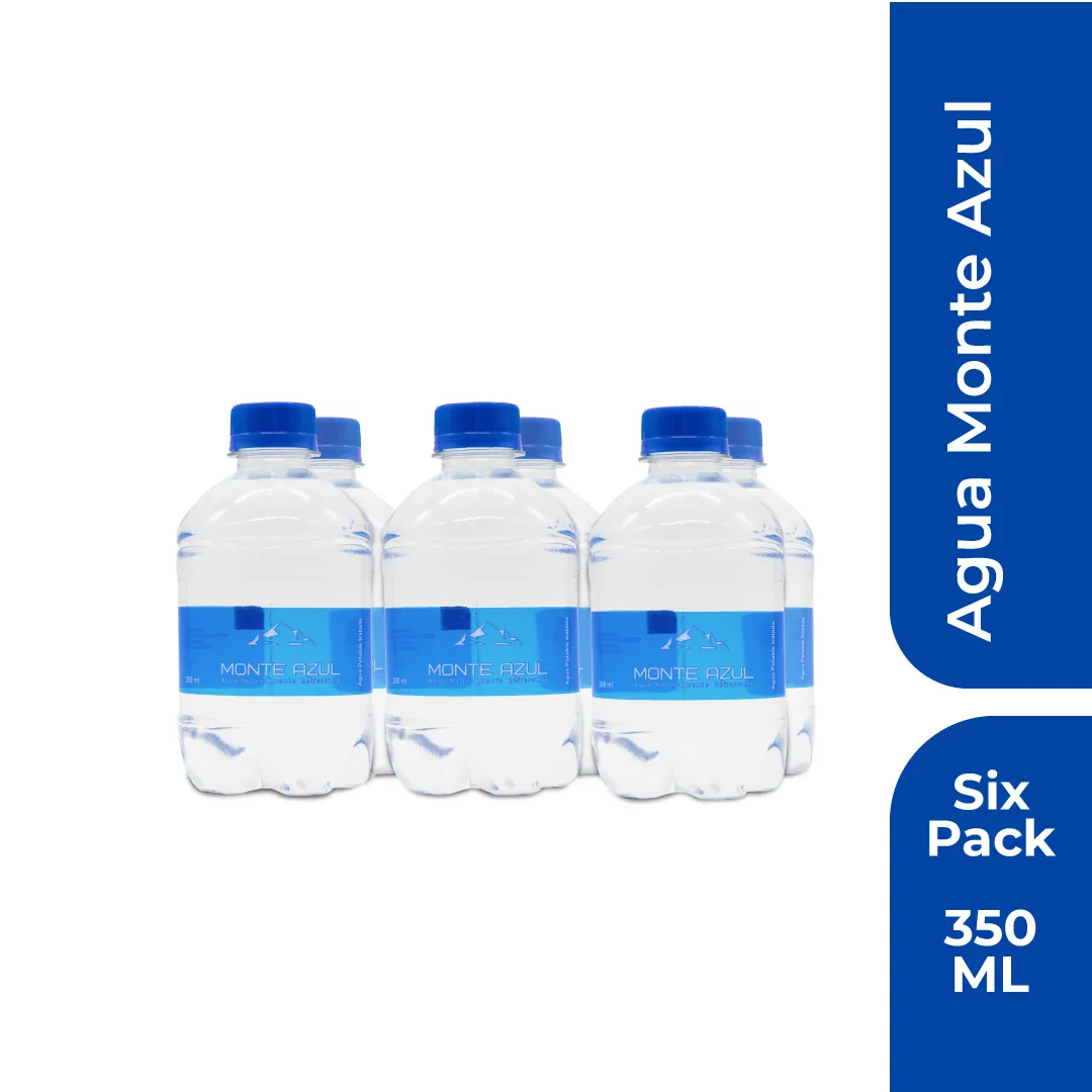 Six pack de Agua Monte Azul de 350 ml