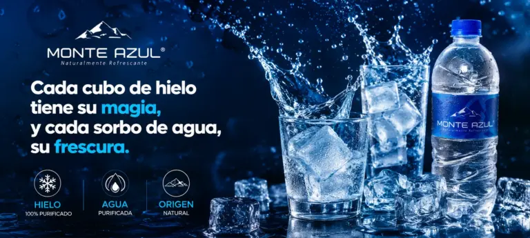 agua y hielo Monte Azul con frescura y pureza en Bucaramanga