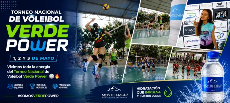 hidratación torneo voleibol Bucaramanga con Monte Azul en competencia deportiva