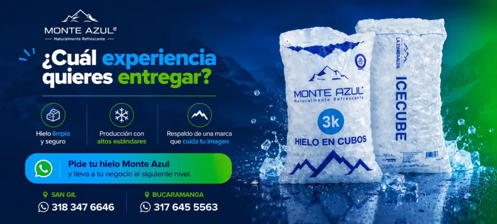 hielo limpio y seguro para negocios y eventos