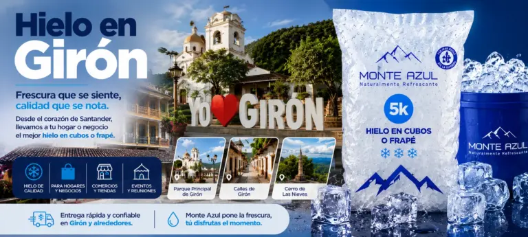 hielo en Girón de Monte Azul