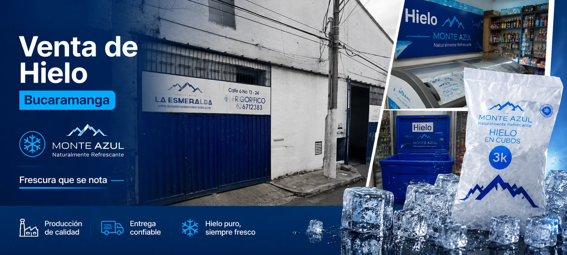 Venta de hielo Bucaramanga Monte Azul
