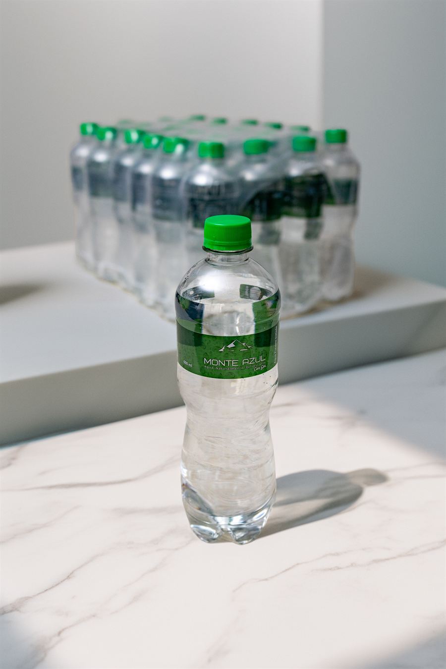 Botella de Agua Monte Azul con gas de 600 mililitros