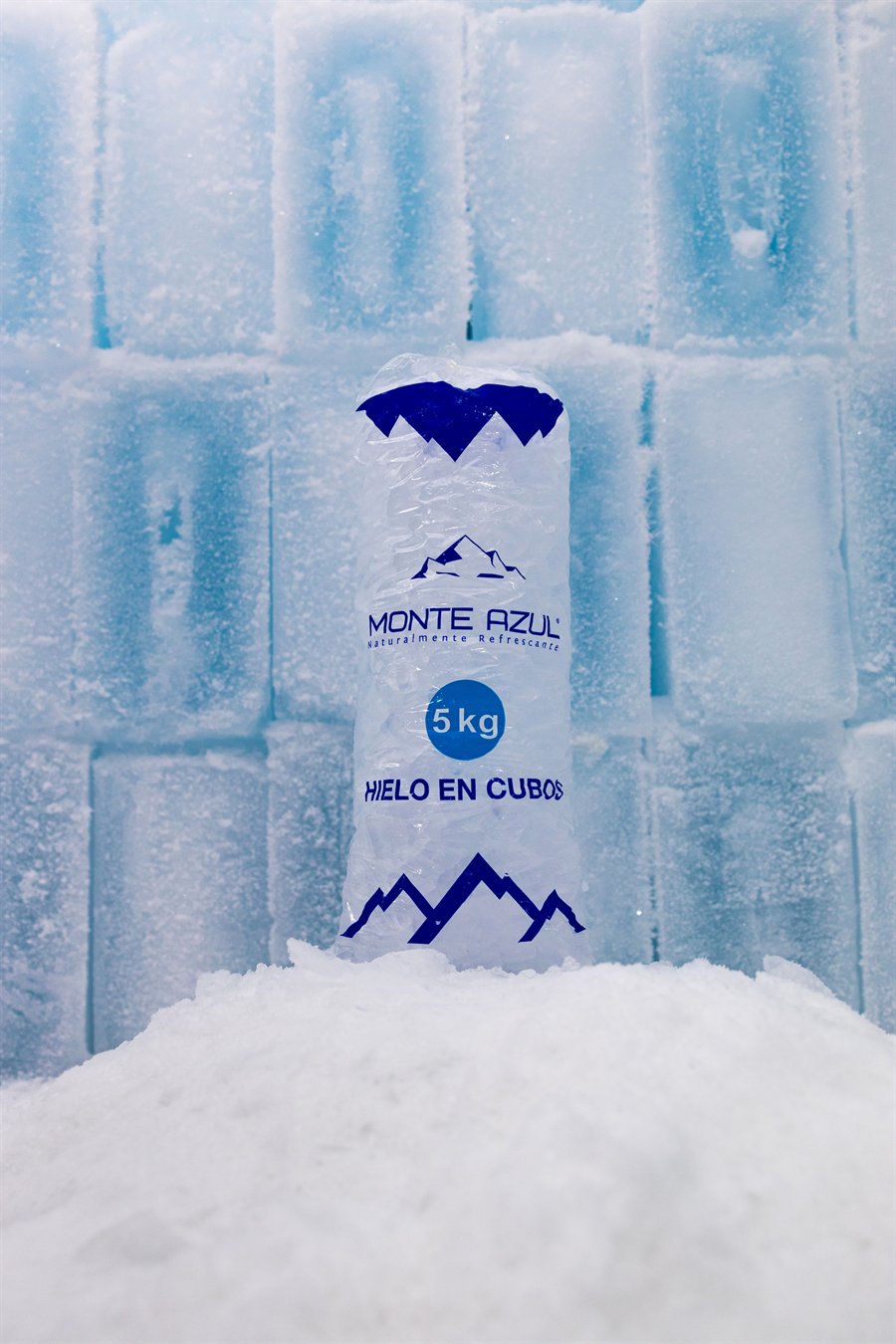 Bolsa de Hielo Monte Azul en cubos de 5 kilos